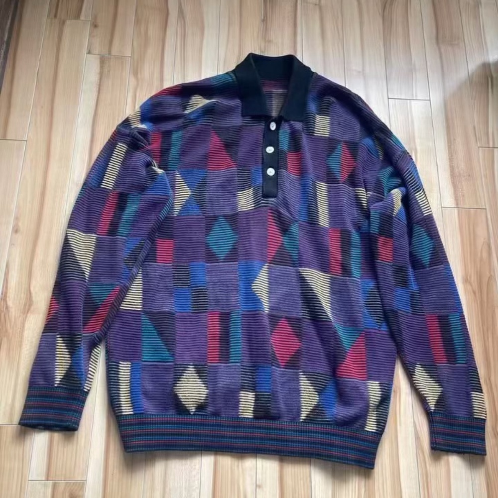 vintage sweater artistic large